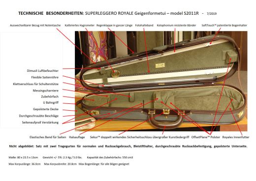 Musafia SUPERLEGGERO ROYALE Geigen Formetui