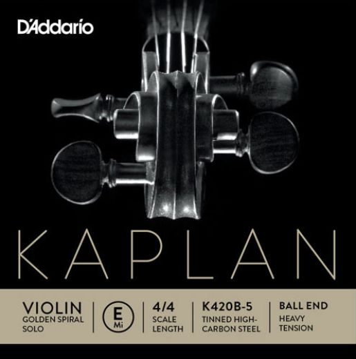 DAddario KAPLAN GOLDEN SPIRAL SOLO E Saite für Violine / Geige, Stahl