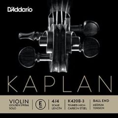 DAddario KAPLAN GOLDEN SPIRAL SOLO Violin E String, Gold plated